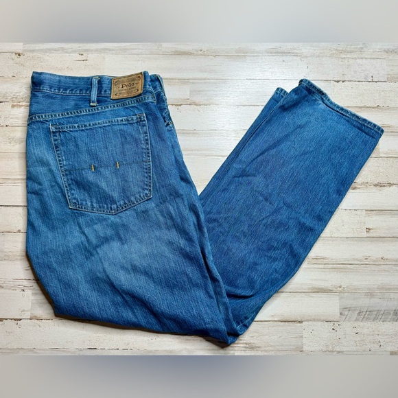 Polo Ralph Lauren Men's Jeans Straight Leg Blue Size 42x32 - Picture 1 of 10